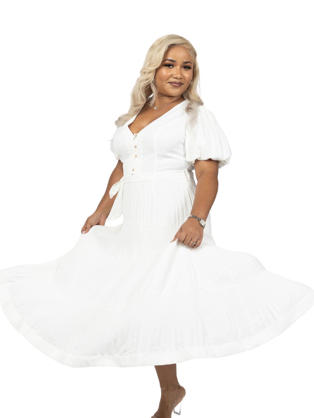 wayf pleated tiered dress Pleated Tiered Dress (Women)
