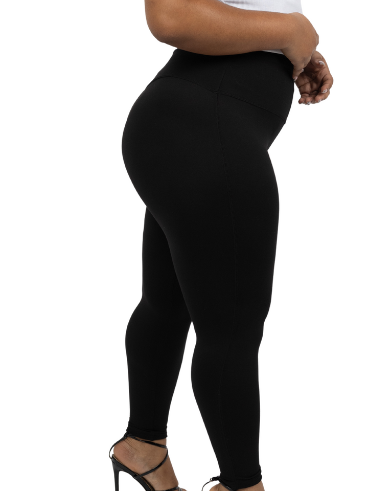 [PLUS] Size Microfiber Full Length Leggings