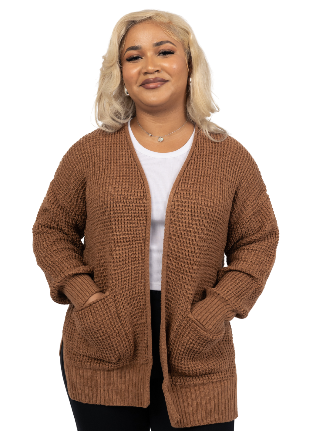 Waffle Open Cardigan – Apparel By Wannie